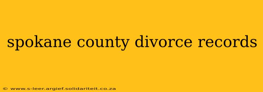 spokane county divorce records
