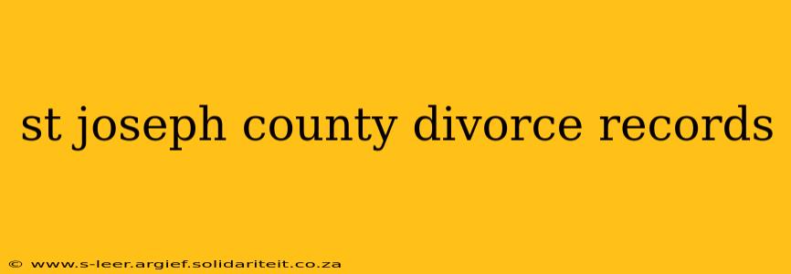 st joseph county divorce records