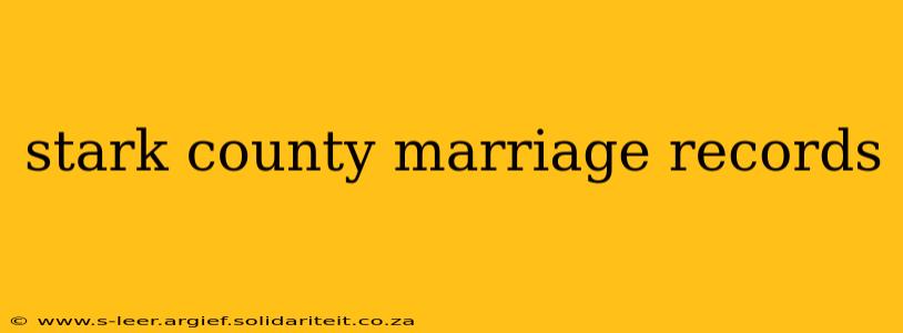 stark county marriage records