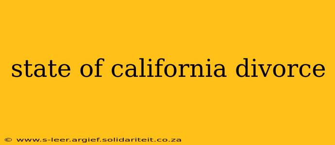 state of california divorce