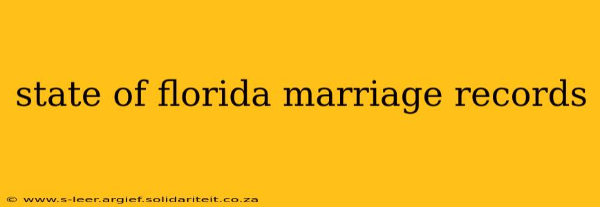 state of florida marriage records