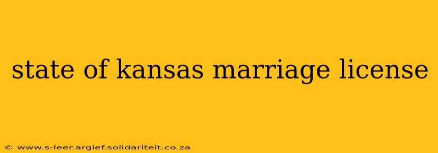 state of kansas marriage license