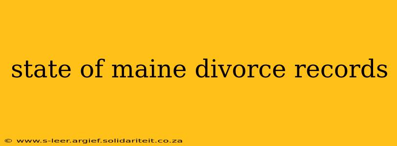 state of maine divorce records