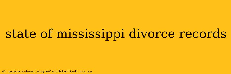 state of mississippi divorce records