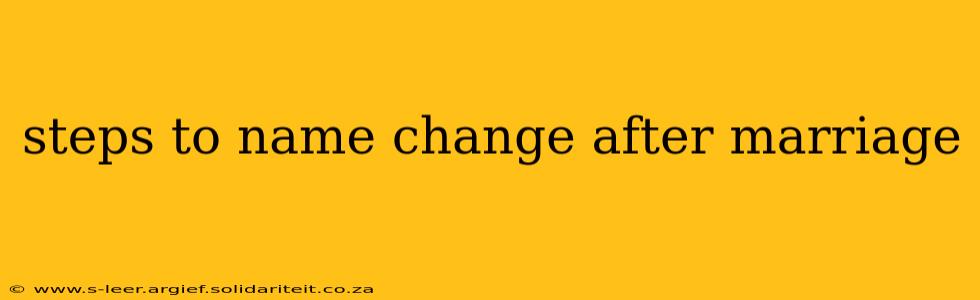 steps to name change after marriage
