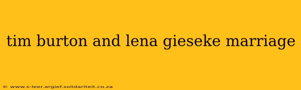 tim burton and lena gieseke marriage