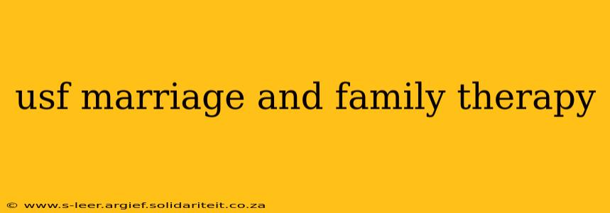 usf marriage and family therapy