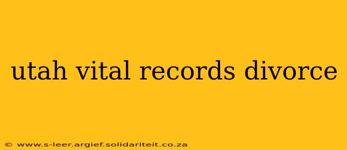 utah vital records divorce