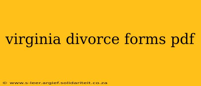virginia divorce forms pdf