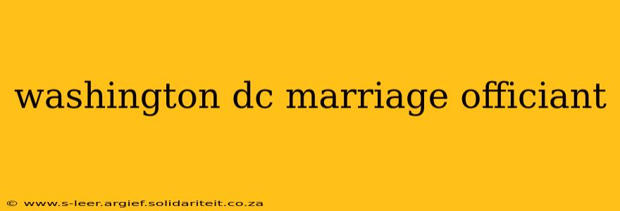 washington dc marriage officiant