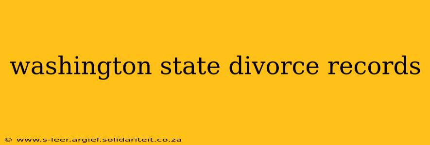 washington state divorce records