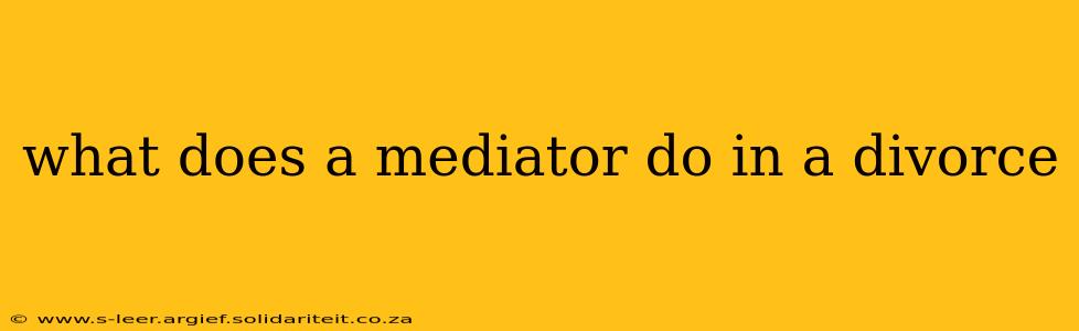 what does a mediator do in a divorce