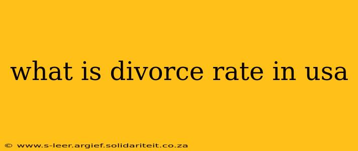 what is divorce rate in usa