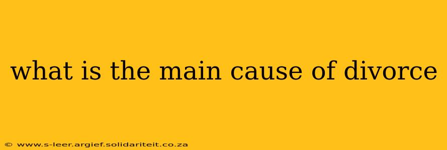 what is the main cause of divorce