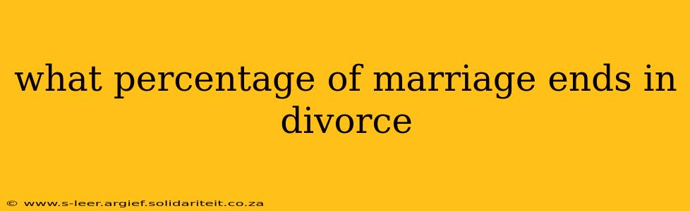 what percentage of marriage ends in divorce