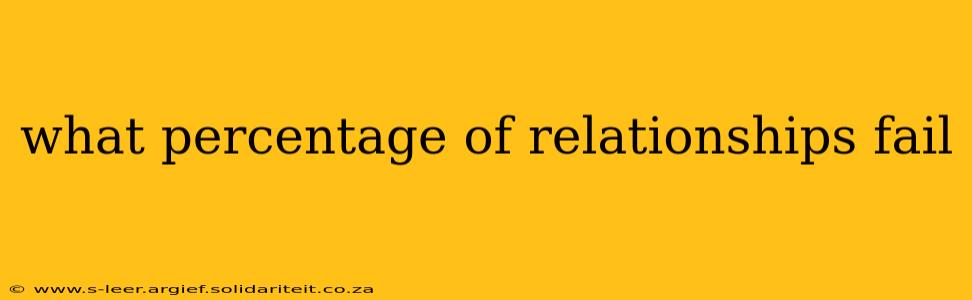 what percentage of relationships fail