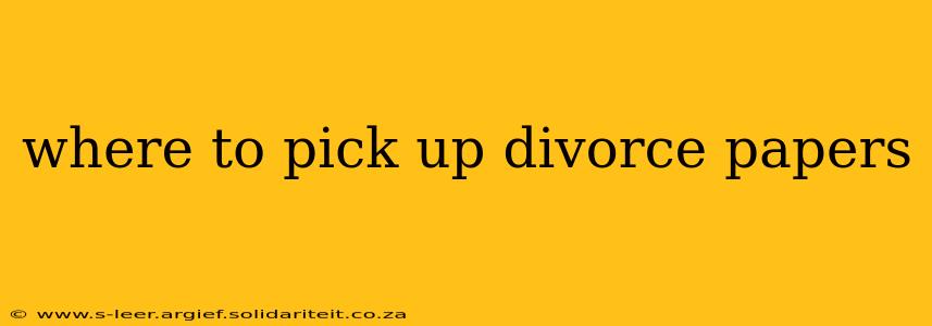 where to pick up divorce papers