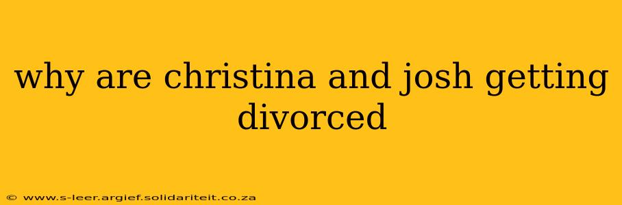 why are christina and josh getting divorced