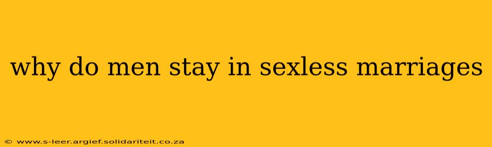 why do men stay in sexless marriages