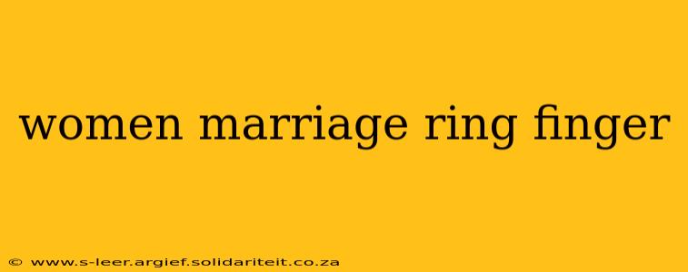 women marriage ring finger